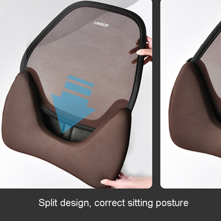LINXICP 3 In 1 Car Seat Lumbar Cushion Summer Special Memory Foam Breathable Car Back Pad