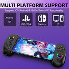 D8 Mobile Phone Stretch Band Light Gamepad Dual Hall Wireless Bluetooth Somatic Vibration Grip for PC / Android / IOS / Tablet / PS3 / PS4 / Switch, Black, White, Green Blue, Black+Receiver, White+Receiver, Green Blue+Receiver