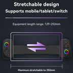 D8 Mobile Phone Stretch Band Light Gamepad Dual Hall Wireless Bluetooth Somatic Vibration Grip for PC / Android / IOS / Tablet / PS3 / PS4 / Switch, Black, White, Green Blue, Black+Receiver, White+Receiver, Green Blue+Receiver