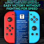 JOY-02 Gaming Left And Right Handle With RGB Lights Body Feel Bluetooth Gamepad For Switch / Switch OLED / Switch Pro / Switch Lite / Switch Joycon, Black, Grey