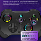 Z01 Wireless Gaming Vortex Dual Hall Body Grip For Switch / PS3 / PS4 / Adroid / IOS, White, black, green