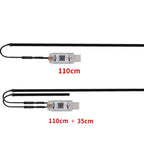 Car Interior Fiber Optic Cold Light RGB Ambient Lamp Center Phantom Footwell Atmosphere Lights, One To One 110cm, One To Two 110cm+35cm