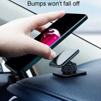 Multifunctional Sticky Car Navigation Holder Automobile Cell Phone Support Bracket, Square Black