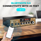 Car High-power Bluetooth Plug-in Card Digital Smart Amplifier, EU Plug, US Plug
