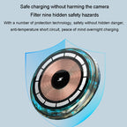 For iPhone Magsafe Magnetic Car Wireless Charger Phone Holder Light Emitting Wireless Charger, Ice Blue Breathe Light, Pickup RGB Light