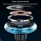 For iPhone Magsafe Magnetic Car Wireless Charger Phone Holder Light Emitting Wireless Charger, Ice Blue Breathe Light, Pickup RGB Light