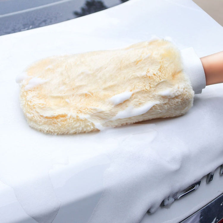 Double Sided Imitation Wool Waterproof Car Wash Gloves Car Cleaning And Maintenance Tools, 8242
