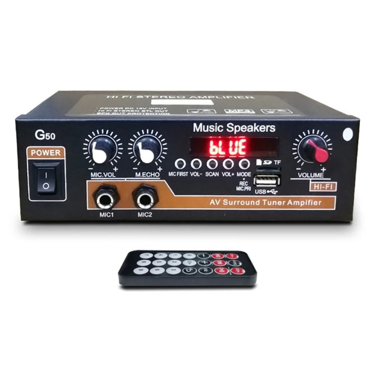 Bluetooth Built-in Recording Microphone USB Flash Drive Digital Dual-purpose Power Amplifier, EU Plug 220V, US Plug 110V