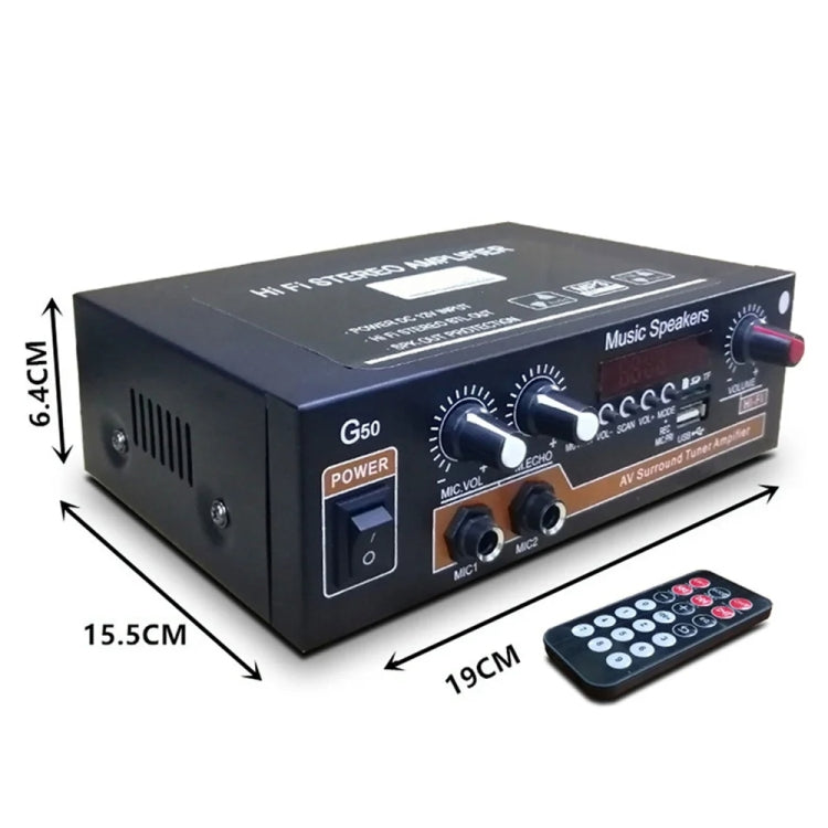 Bluetooth Built-in Recording Microphone USB Flash Drive Digital Dual-purpose Power Amplifier, EU Plug 220V, US Plug 110V
