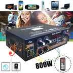 Bluetooth Built-in Recording Microphone USB Flash Drive Digital Dual-purpose Power Amplifier, EU Plug 220V, US Plug 110V