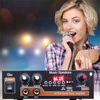 Bluetooth Built-in Recording Microphone USB Flash Drive Digital Dual-purpose Power Amplifier, EU Plug 220V, US Plug 110V