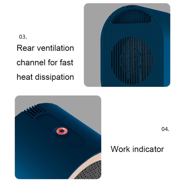 Small Desktop Electric Heater Home PTC Instant Energy-saving Heater, EU Plug(White), EU Plug(Blue), EU Plug(Green), UK Plug(White), UK Plug(Blue), UK Plug(Green)