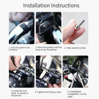 Motorcycle Helmet Anti-Theft Lock Fixed Helmet Combination Padlock, Black, Silver