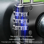 Motorcycle Helmet Anti-Theft Lock Fixed Helmet Combination Padlock, Black, Silver