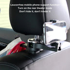 Car Back Seat Double Hook Phone Holder, Silver, Blue, Red