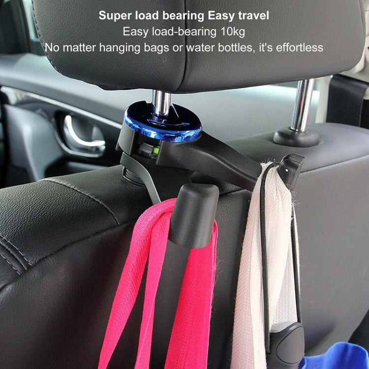 Car Back Seat Double Hook Phone Holder, Black, Silver, Blue, Red