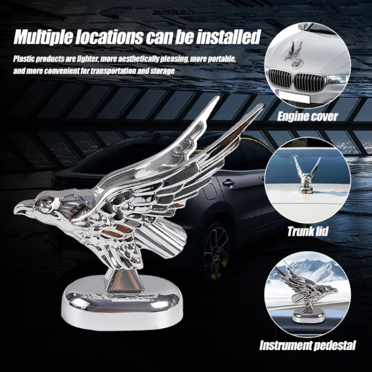 Car Hood Decoration 3D Spread Wings Flying Eagle Modification Universal Car Emblem