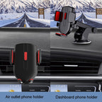 Car Cell Phone Telescopic Holder Universal Automobile Navigation Bracket, Air Vent Model, Suction Cup Model, 2 In 1