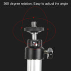 Aluminum Tube Cell Phone Live Streaming Telescopic Pole Desktop C-Clip Cell Phone Overhead Photo Holder, Bracket+Phone Clip