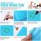 3D Printing Pen Copy Silicone DIY Painting Template Mat, Blue, Green, Transparent, Blue Large, Green Large, Transparent Large