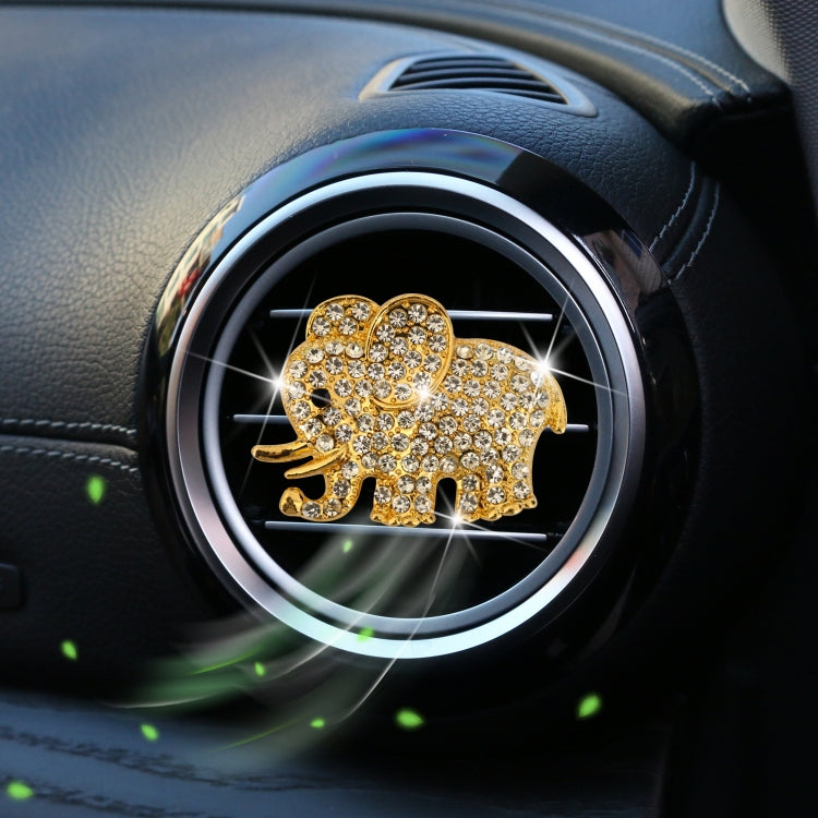 Metal Rhinestone Elephant Car Air Vent Aromatherapy Clip
