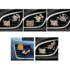 2pcs/Set Car Air Outlet Diamond-Encrusted Decoration Aromatherapy Clip, High Heels+Bag, Golden Bag+Gold High Heels, Bag+ Crown, Champagne Bag+ Gold High Heels, Bag+Color High Heels