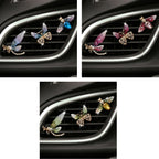 3pcs/set Metal Butterfly Dragonfly Bee Car Air Vent Aromatherapy Decorative Clip