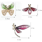 3pcs/set Metal Butterfly Dragonfly Bee Car Air Vent Aromatherapy Decorative Clip