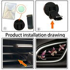 3pcs/set Metal Butterfly Dragonfly Bee Car Air Vent Aromatherapy Decorative Clip
