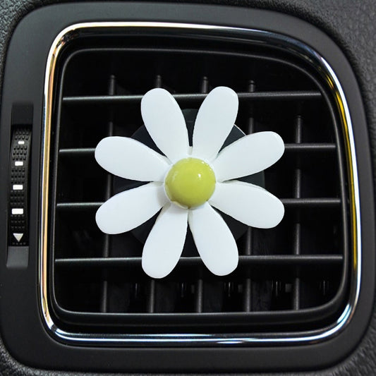 Colorful Daisy Car Decorative Air Vent Aromatherapy Clip, Blue, White, Yellow