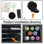 Colorful Daisy Car Decorative Air Vent Aromatherapy Clip, Blue, White, Yellow
