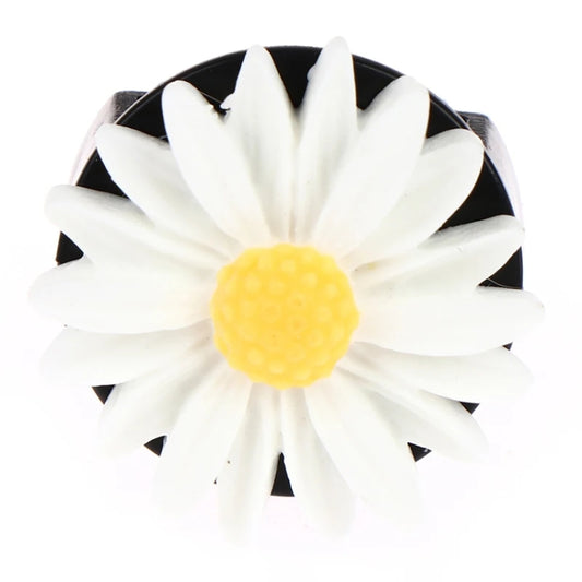 Colorful Resin Daisy Car Air Vent Aromatherapy Decorative Clip, White, Yellow, Red, Blue