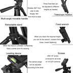 Portable Aluminum DSLR Camera Live Tripod Photography Retractable Landing Bracket, 102cm Tripod+Clip+Bag, 102cm Tripod+Clip+Bag+Controller+Adaptor, 130cm Tripod+Clip+Bag, 130cm Tripod+Clip+Bag+Controller+Adaptor, 150cm Tripod+Clip+Bag                  ...