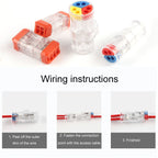 4pcs Direct Insertion Of Quick Terminal Block Wire Connector Clamps, NC-22, NC-33, NC-724, NC-736