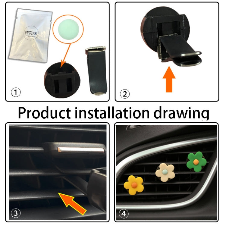 Five-Petal Flower Car Air Vent Aromatherapy Clip, Scented version