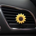 Sunflower Car Air Vent Aromatherapy Decorative Clip, Small Sunflower, Large Sunflower, Small Smile Face, Large Smile Face
