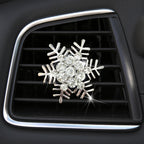 Rhinestone Metal Snowflake Car Air Vent Aromatherapy Decorative Clip