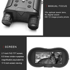 Head-Mounted Night Vision Device Binocular Digital 2.7 Inch Screen Outdoor Infrared Night Vision Telescope, NV8160