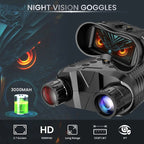 Head-Mounted Night Vision Device Binocular Digital 2.7 Inch Screen Outdoor Infrared Night Vision Telescope, NV8160
