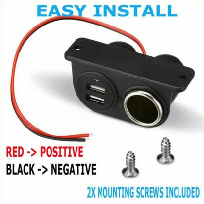 Car Charger Dual USB 3.1A/3100mA Modified With Cigarette Lighter