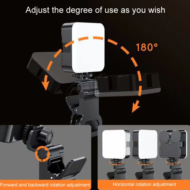 Portable Phone Desktop Live Fill Light Mini Pocket Light Shooting Camera Fill Lamp, Standard White Light, Standard White Light With Tripod+Hot Boot+Clip, Flagship 3 Color, RGB Full Color, RGB Full Color With Hot Boots+Clip                              ...