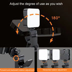 Portable Phone Desktop Live Fill Light Mini Pocket Light Shooting Camera Fill Lamp, Standard White Light, Standard White Light With Tripod+Hot Boot+Clip, Flagship 3 Color, RGB Full Color, RGB Full Color With Hot Boots+Clip                              ...