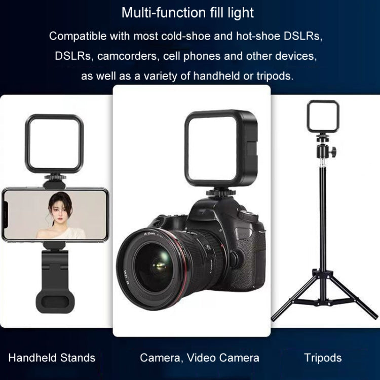 Portable Phone Desktop Live Fill Light Mini Pocket Light Shooting Camera Fill Lamp, Standard White Light, Standard White Light With Tripod+Hot Boot+Clip, Flagship 3 Color, RGB Full Color, RGB Full Color With Hot Boots+Clip                              ...