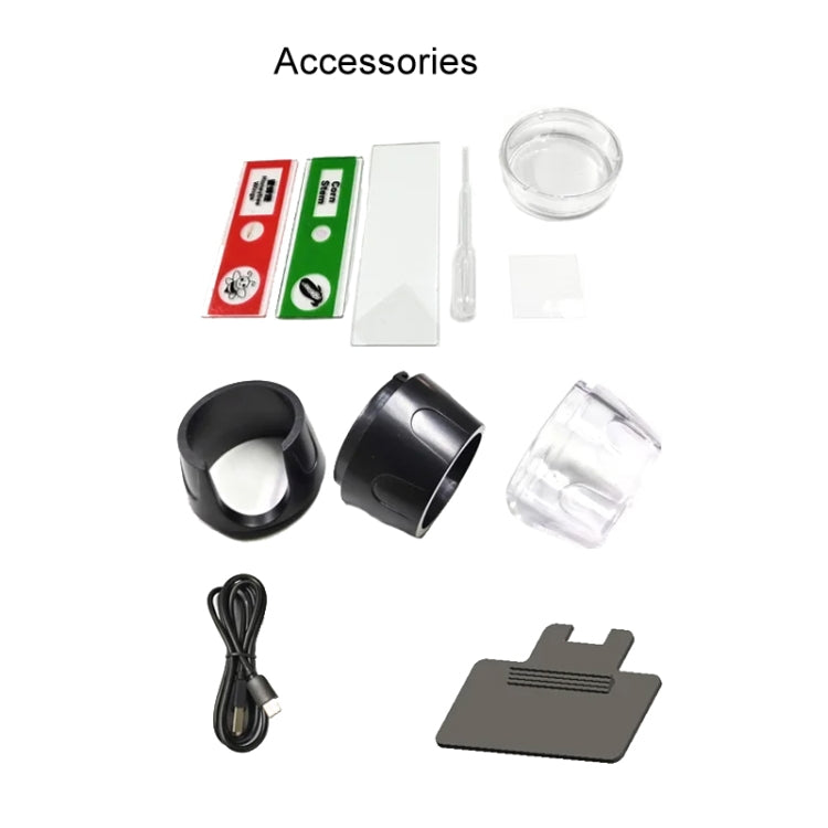HD Electronic Digital Microscope 5 Inch Screen Touch Key 8000X Biological Cell Electronic Magnifying Glass, MS03