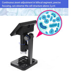 HD Electronic Digital Microscope 5 Inch Screen Touch Key 8000X Biological Cell Electronic Magnifying Glass, MS03