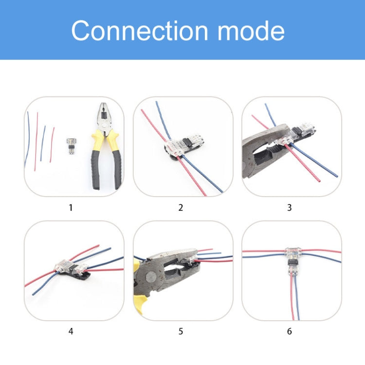 Straight Plug Quick Terminal Block No Strip Multifunctional Wire Connector, H1, H2, T1, T2, H1-T, H2-T, T1-T, T2-T