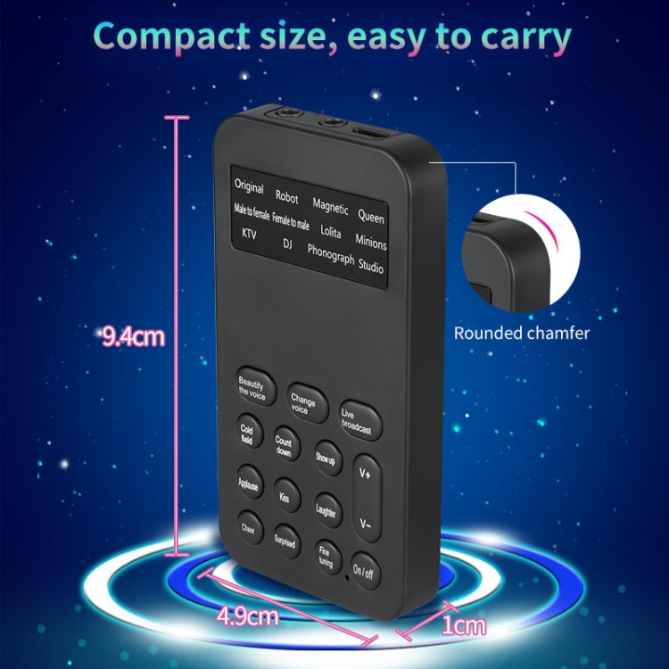 S9 Mobile Phone Computer Live Sound Card Voice Changer Game Karaoke Recording Audio Transformer, S9
