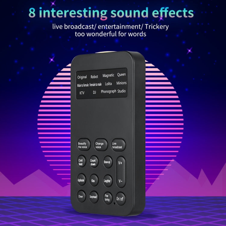 S9 Mobile Phone Computer Live Sound Card Voice Changer Game Karaoke Recording Audio Transformer, S9