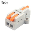5pcs Push Type Mini Wire Connection Splitter Quick Connect Terminal Block, D1-2, D1-2T, D1-3, D1-3T, D1-4, D1-4T, D1-5, D1-5T