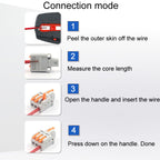 5pcs Push Type Mini Wire Connection Splitter Quick Connect Terminal Block, D1-2, D1-2T, D1-3, D1-3T, D1-4, D1-4T, D1-5, D1-5T